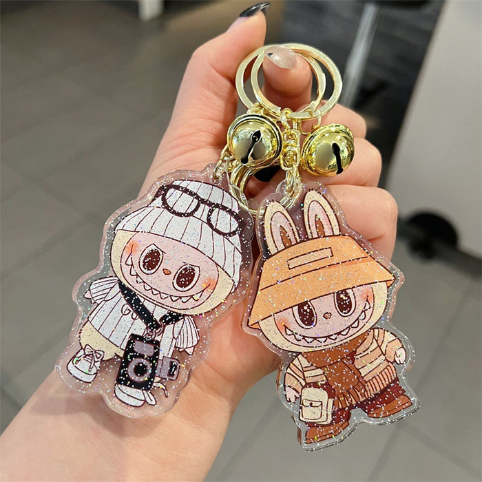 Wholesale 5 PCS double-sided cute cartoon printed acrylic keychains.