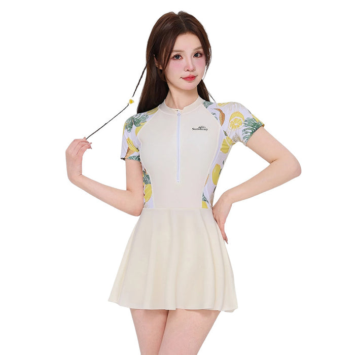 Wholesale New one-piece meat covering swimsuit with a high-end and conservative skirt style