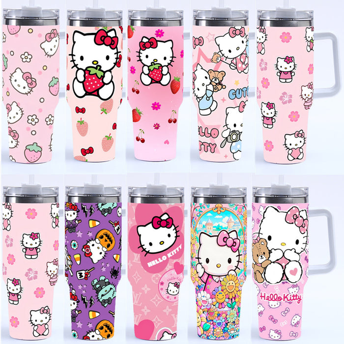 Wholesale Cute Cartoon 40OZ Stainless Steel Ice Bullies Cup with Handle for Car Use