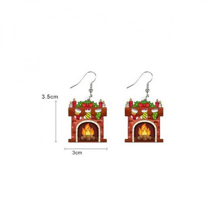 Wholesale Acrylic Flat  Earrings Holiday Ornaments Animal Cute Earrings