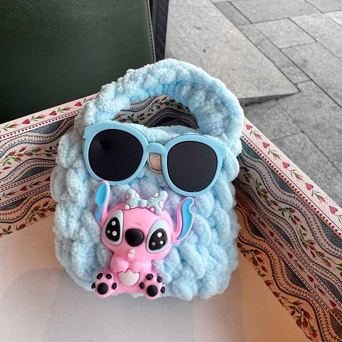 Wholesale Wool Hand-Knitted Coin Purse Keychain Pendant Storage Bag Headphone Bag Pendant Small Gift