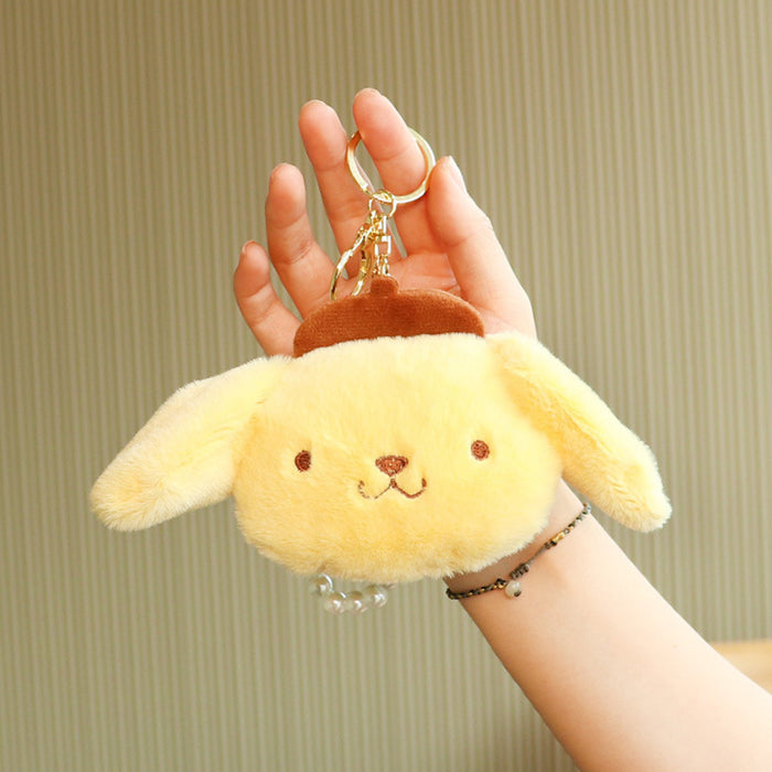 Wholesale Cute Floppy Eared Dog Plush Keychain Bag Charm PP Cotton Filled Fashion Accessory For Bags And Keys