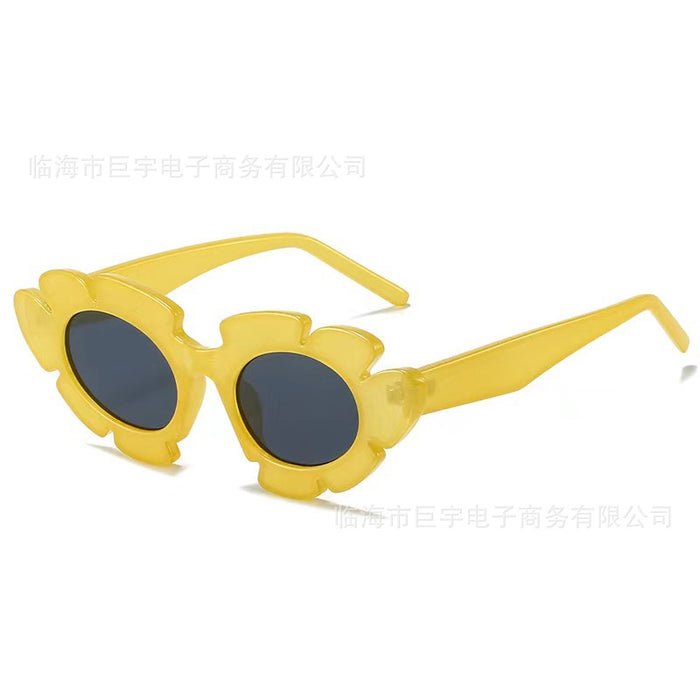 Wholesale New Sunflower Sunglasses Fashionable Flower Shaped Funny Decorative Sunglasses Glasses