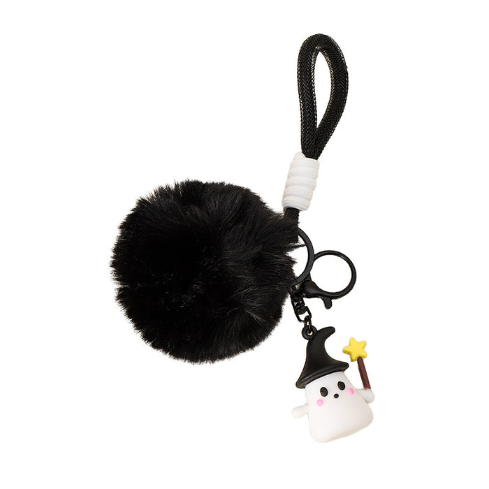 Wholesale  Plush Monster Pumpkin Ghost Keychain Flexible Rubber Pendant
