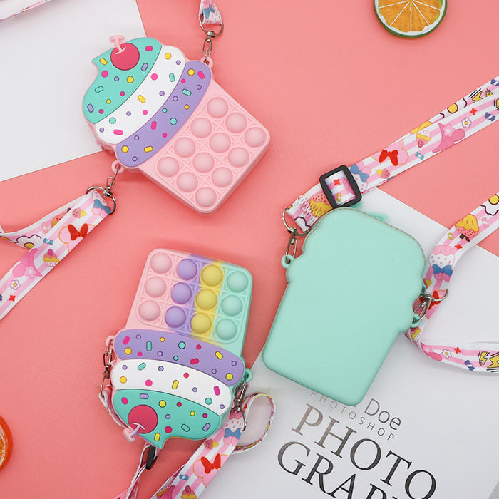 Wholesale Children's Fashion Shoulder Bag Cute Casual Silicone Pressure Relief Bag