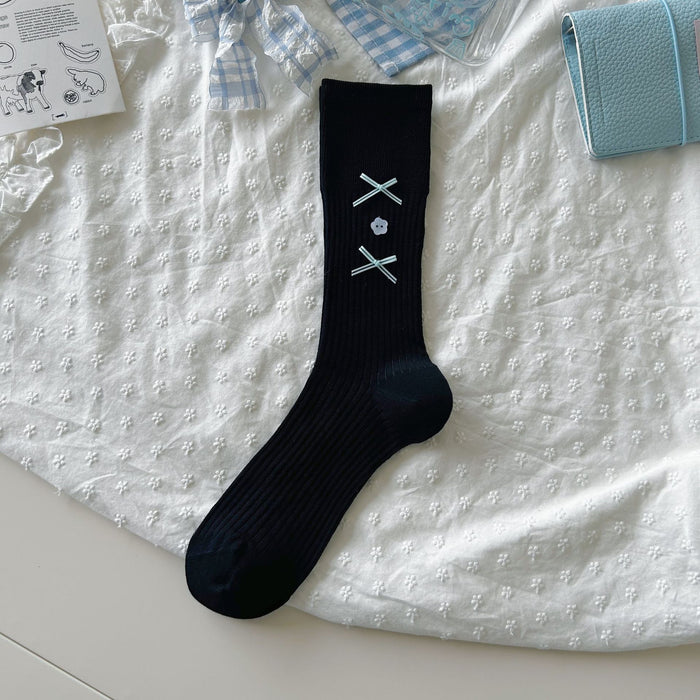 Wholesale Bow tie socks, long tube pile socks