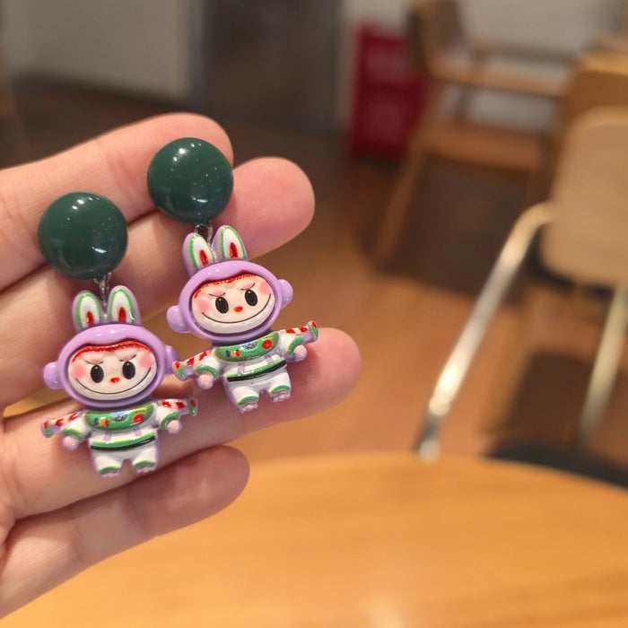 Wholesale Handmade  Silver Needle  Personality Cute Cartoon