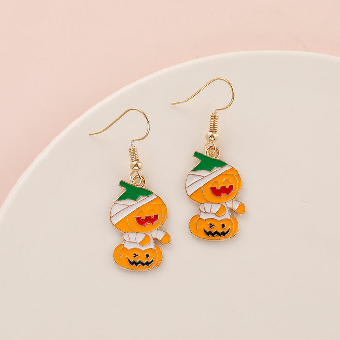 Wholesale   Earrings Temu Popular Devil Pumpkin Bat Holiday Earrings