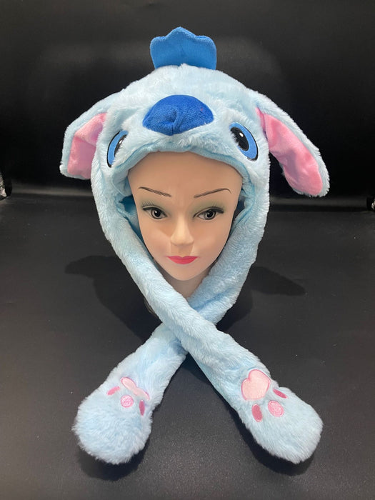 Wholesale Glowing bunny hat with moving ears cute plush warm hat