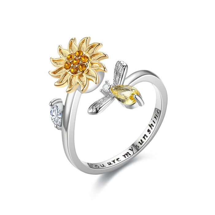 Wholesale Rings for women rotating live zircon rings for women jewelry