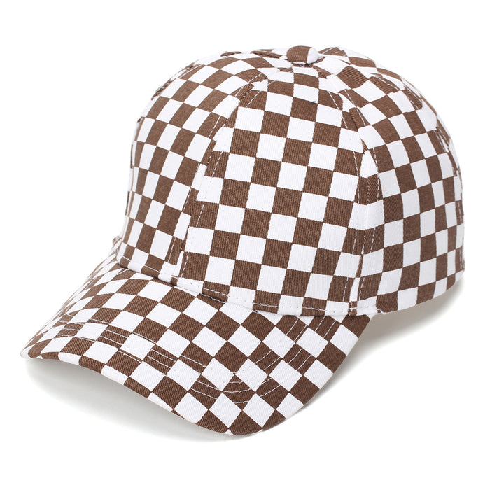 Wholesale Chic Checkerboard Baseball Cap Summer Sun Protection Everyday Hat