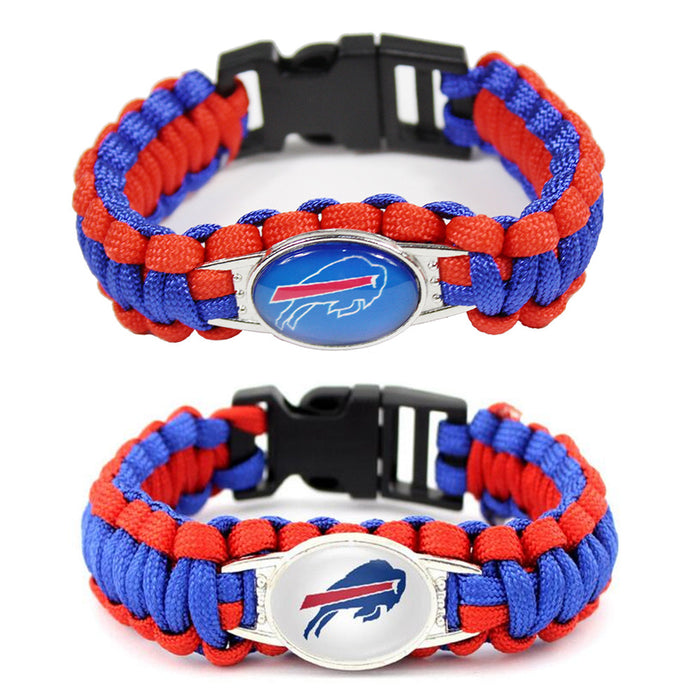 Wholesale rugby team rope woven bracelet