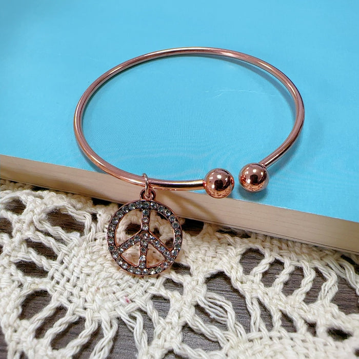 Wholesale Simple and versatile smooth surface bracelet, silver plated bracelet, C-shaped double bead adjustable size