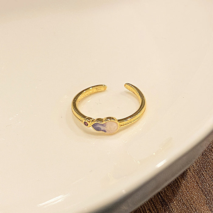 Wholesale Butterfly patterned ring, niche, retro, exquisite, high-end, layered ring