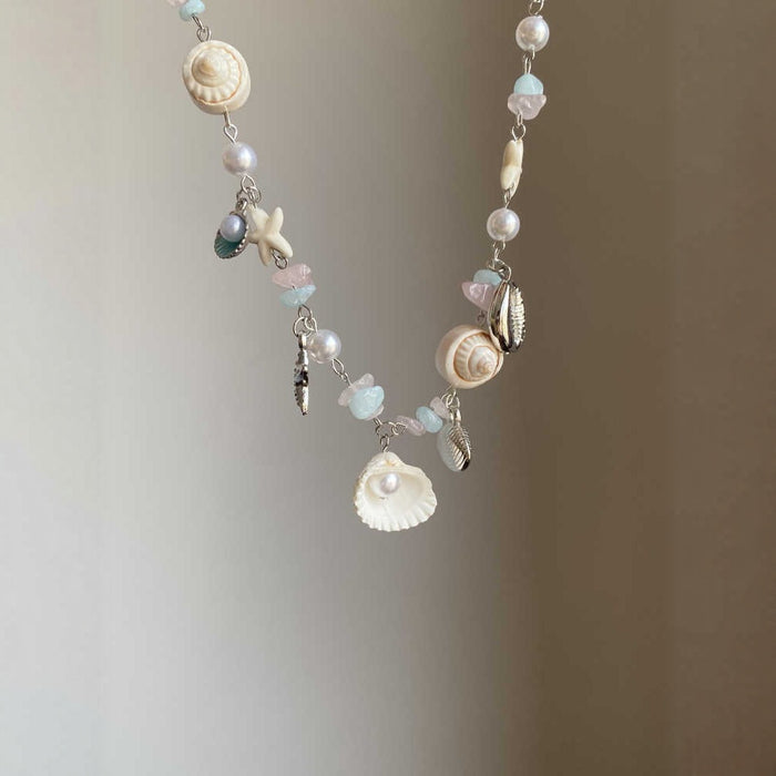 Wholesale Shell Starfish Pearl Necklace Women's Clavicle Chain Accessories