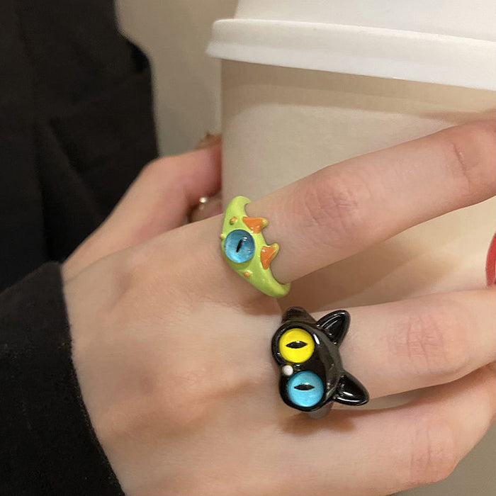 Wholesale Funny ring, niche design, fashionable and personalized ring