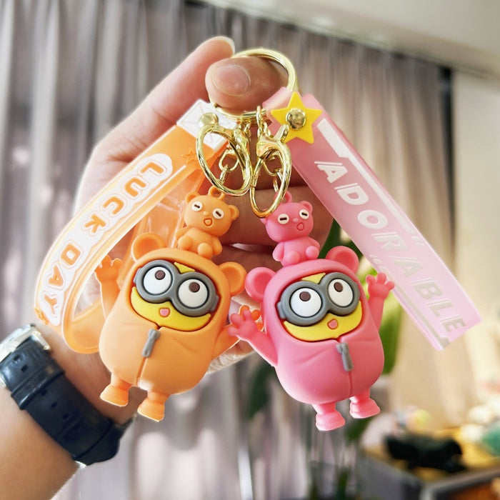 Wholesale Cartoon keychain PVC rubber pendant figurine
