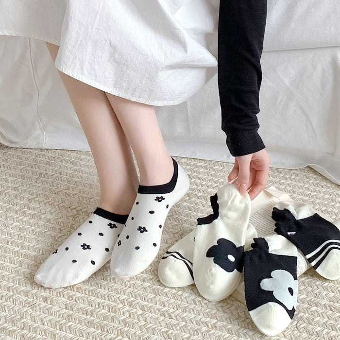 Wholesale Socks Flower Shallow Mouth Ship Socks Trendy Invisible Socks Cotton
