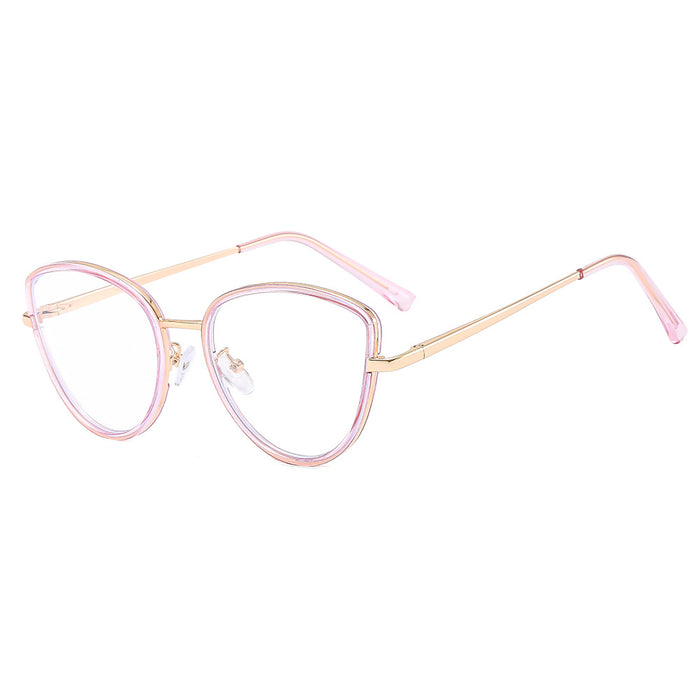 Wholesale Metal Ring Retro Art Check in Photography Fashion Personality Unlimited Anti Blue Light Glasses