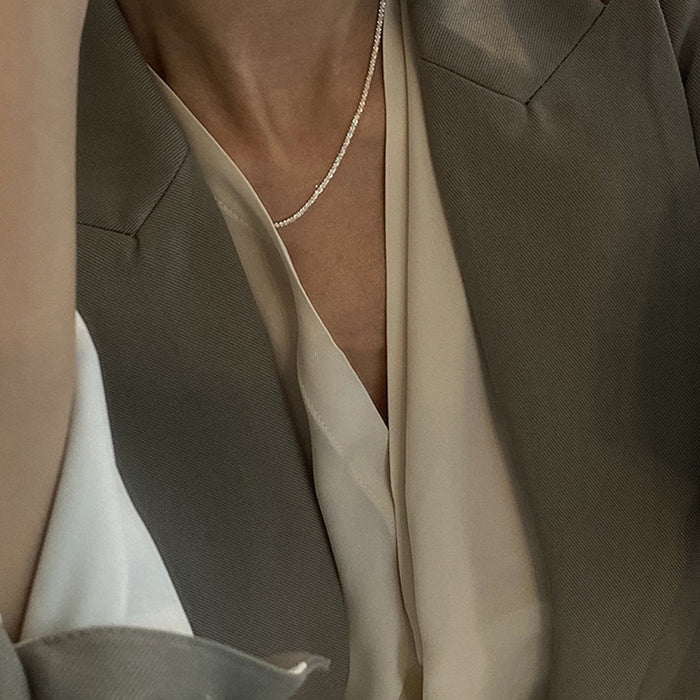 Wholesale Sparkling Star Necklace Women's Clavicle Chain Necklace  Plain Chain Stackable Design