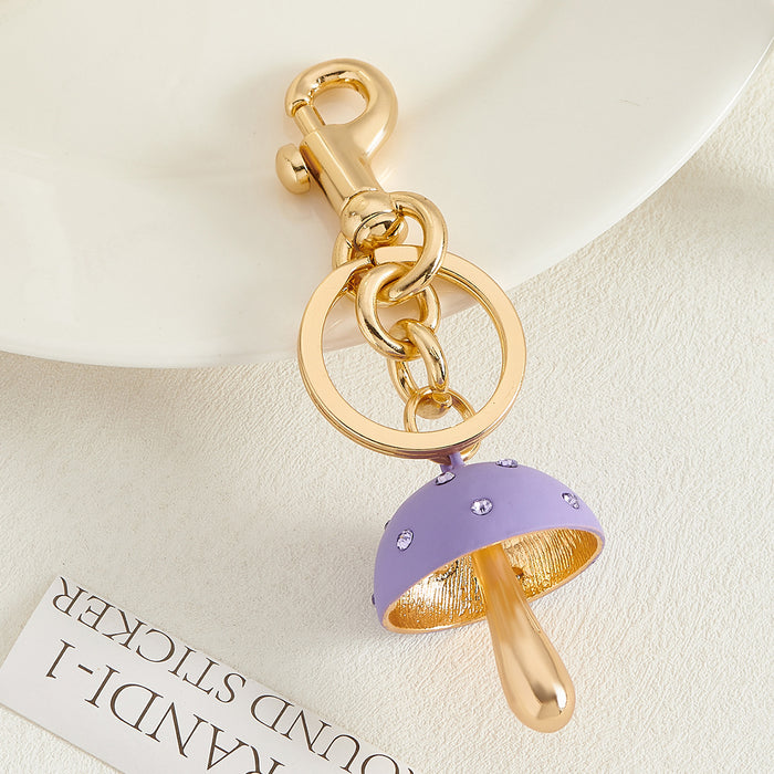 Wholesale Fashion Keychain Women's Bag Decorative Cute Mushroom Buckle