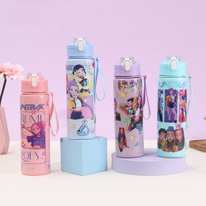 Wholesale Kpop cute cartoon large capacity plastic Tumblers