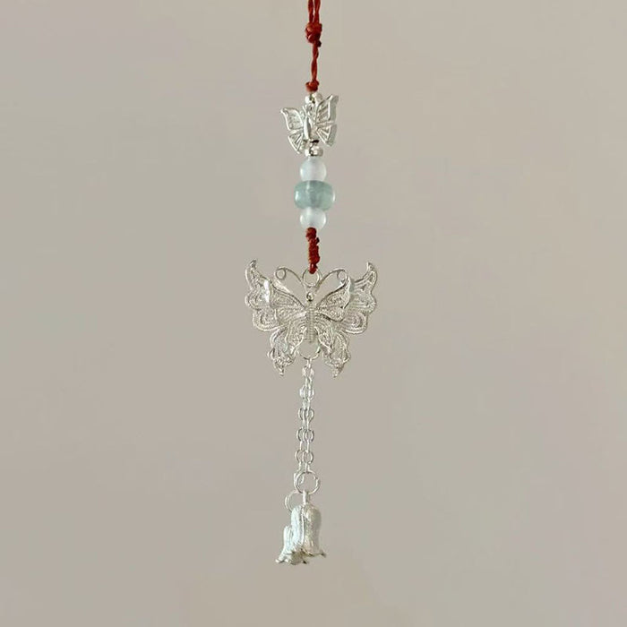 Wholesale Electroplated Alloy Blue Butterfly Flower Necklace - Everyday Fashion Accessory MOQ≥2