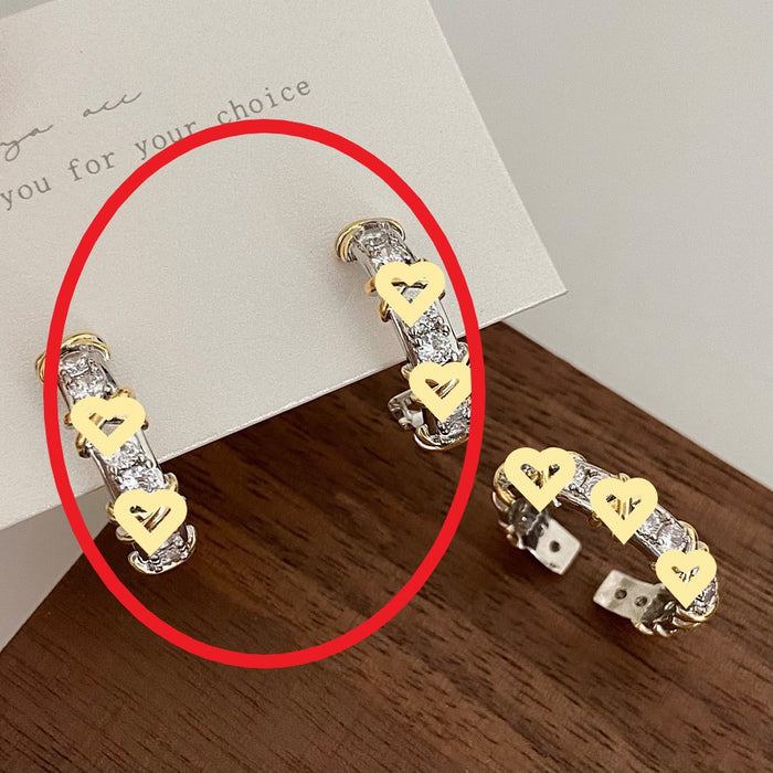 Wholesale Understated Zircon Hoop Earrings