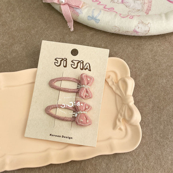 Wholesale Pink Love Butterfly Bunny Clip All-match Children's Hair Accessories