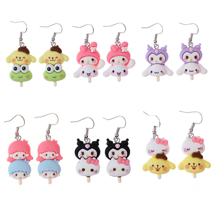 Wholesale Cartoon Food Resin Earrings JDC-ES-niqing020