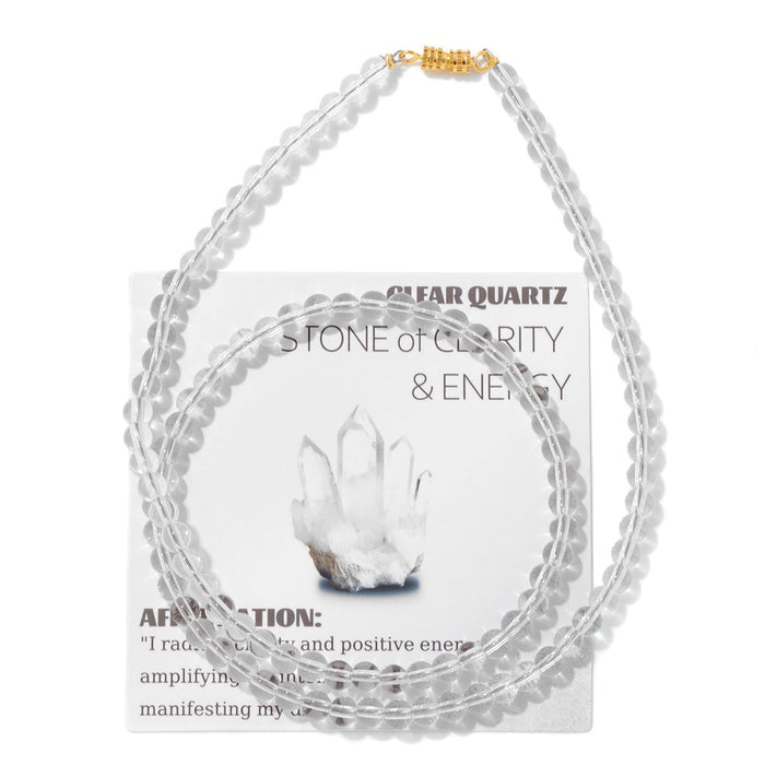 Wholesale 6mm stone bead screw clasp necklace card packaging choker necklace