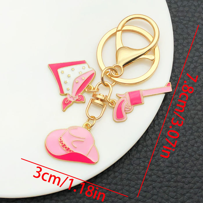 Wholesale Oil-dripping hat pistol metal keychain