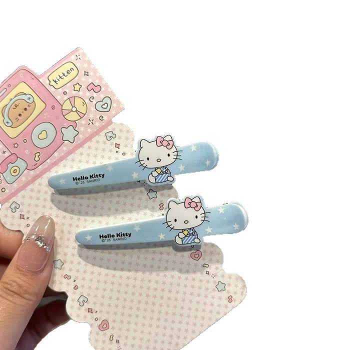 Wholesale Summer Fresh Blue Cat Long Hair Clip Duckbill Clip