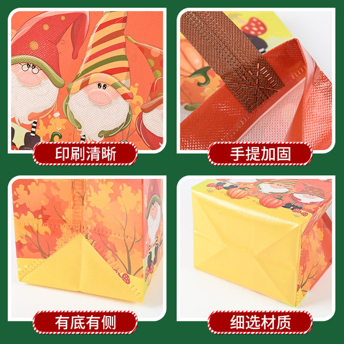 Wholesale Autumn Leaves Non-woven Bag Wholesale Christmas Halloween Cartoon Coated Portable Foldable Clothing Shopping Bag JDC-GB-XJ009