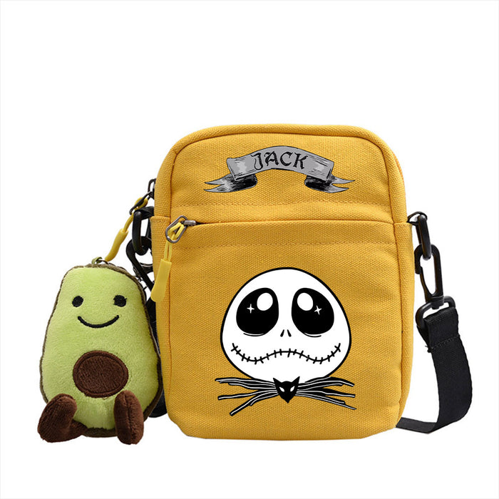 Wholesale Halloween Printed Pattern Canvas Crossbody Shoulder Bag JDC-SD-WuDuomei002