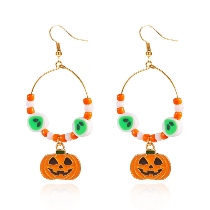 Wholesale  earrings for women,  personalized skull bat pumpkin ghost pendant  earrings