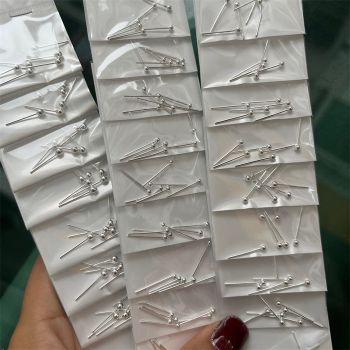 Wholesale New minimalist silver ear studs, silver needles, ear sticks, and ear needles