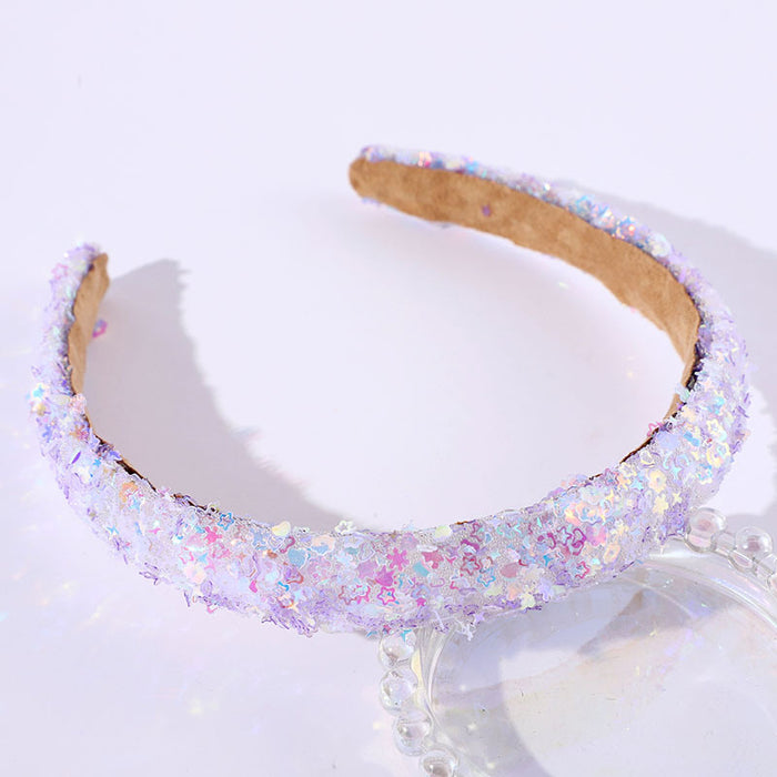 Wholesale Dopamine Color Versatile Headband Sponge Heightening Design Elegant Light Luxury Crystal Headwear