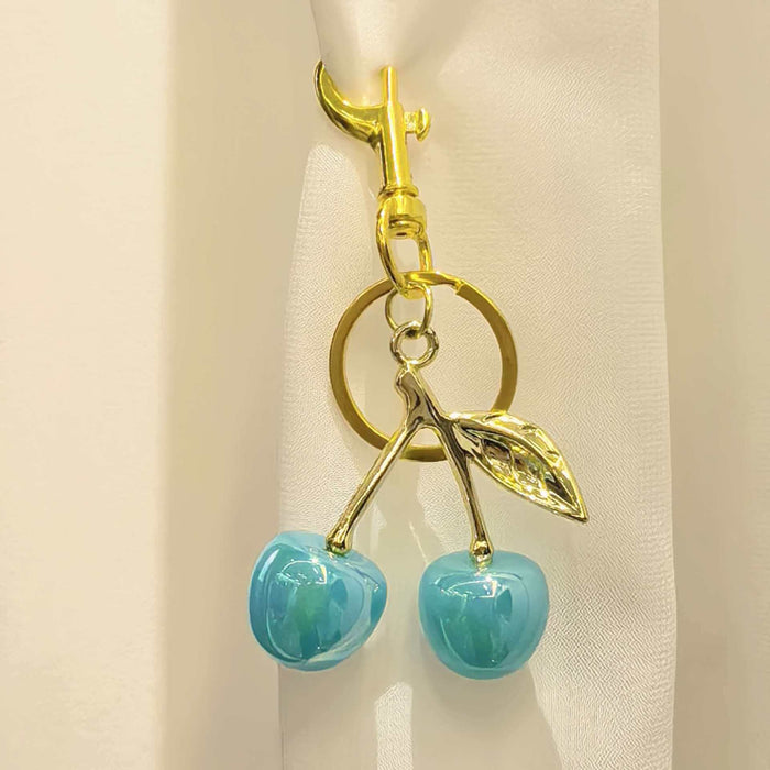 Wholesale Chic Acrylic Simulated Cherry Keychain Bag Charm Fashion Accessory
