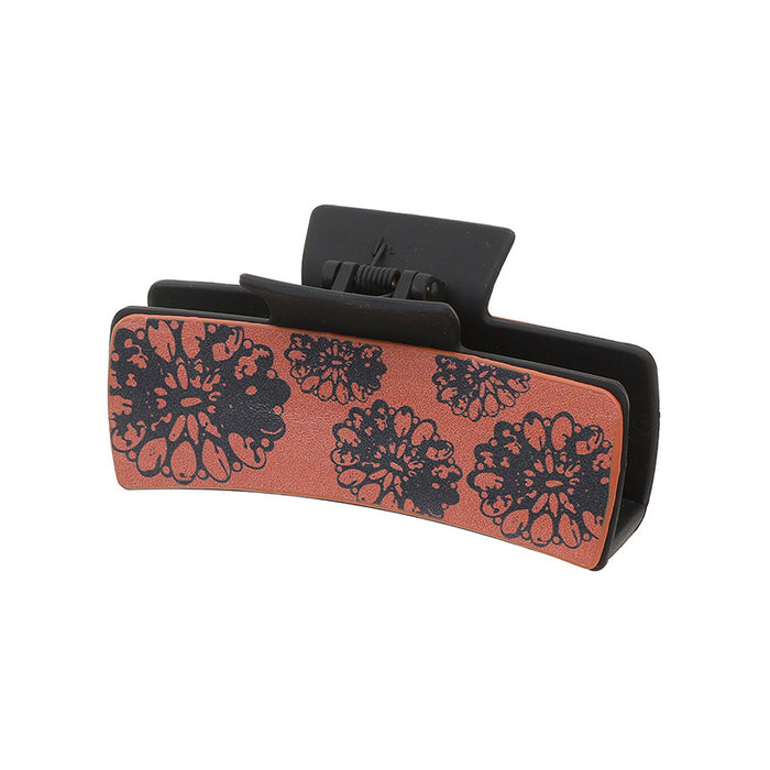 Wholesale Western Denim Sunflower Vintage Letter Shark Clip Grab Clip Hairpin