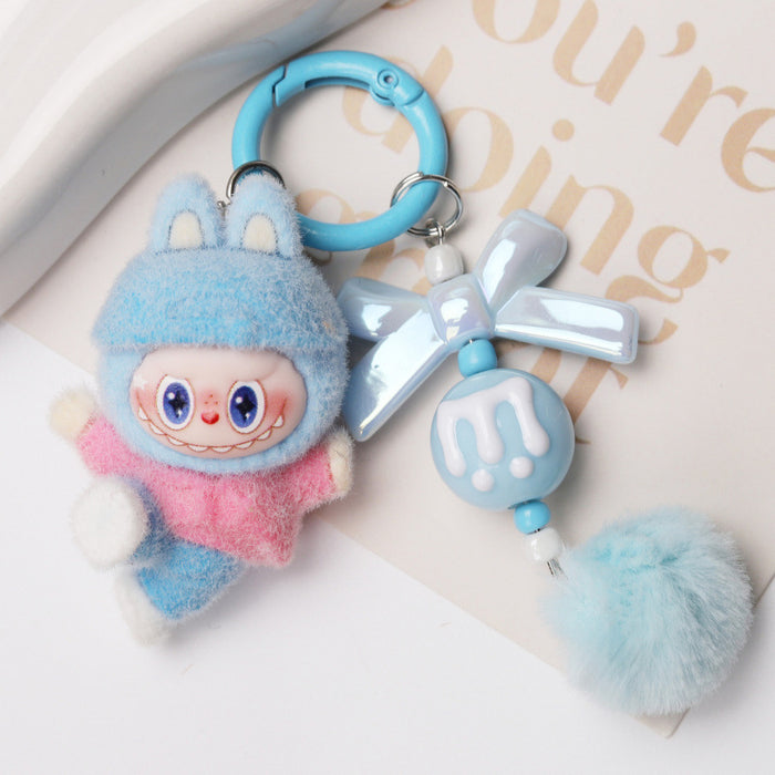 Wholesale Flocked Dancing Cartoon Character Keychain