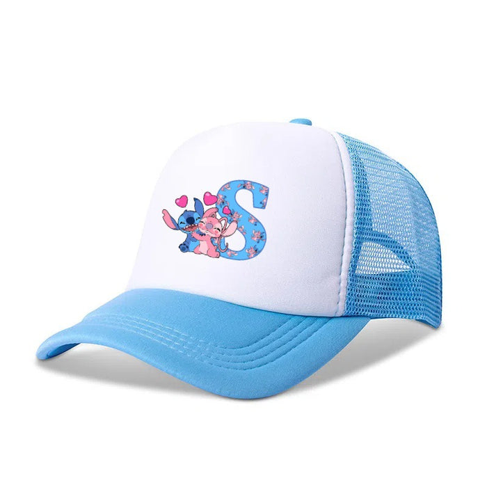 Wholesale Cartoon letter print baseball cap net breathable dome cap