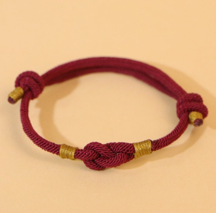 Wholesale Red rope everlasting longing for each other lovers bracelet jewelry keepsake commemorative diamond knot bracelet hand woven hand rope