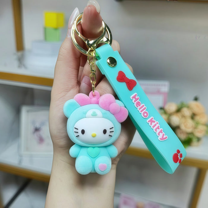 Wholesale Cute Cartoon Cat Keychain Metal Attachment Fashion Accessory MOQ≥2