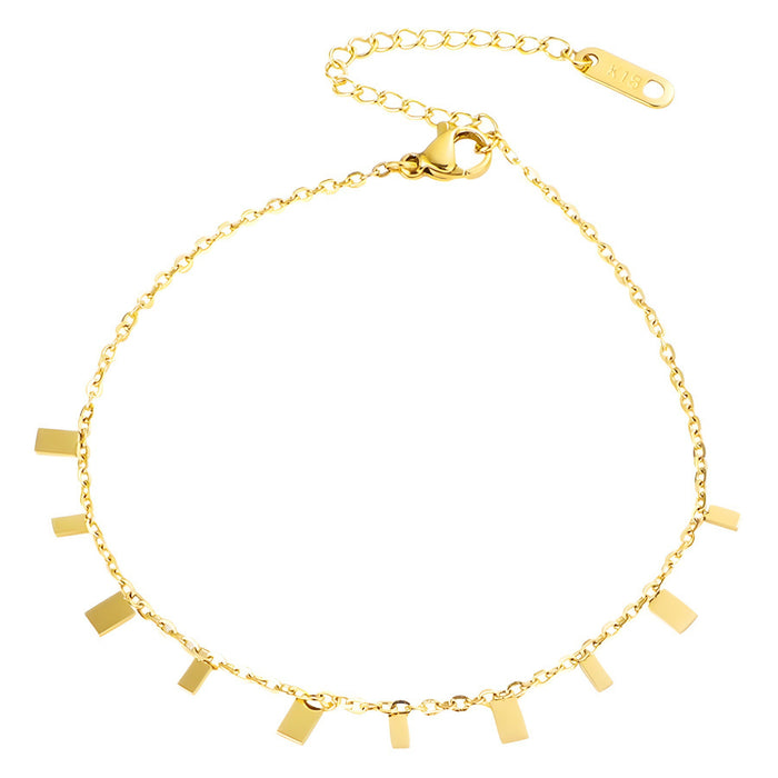 Wholesale Square anklet titanium steel