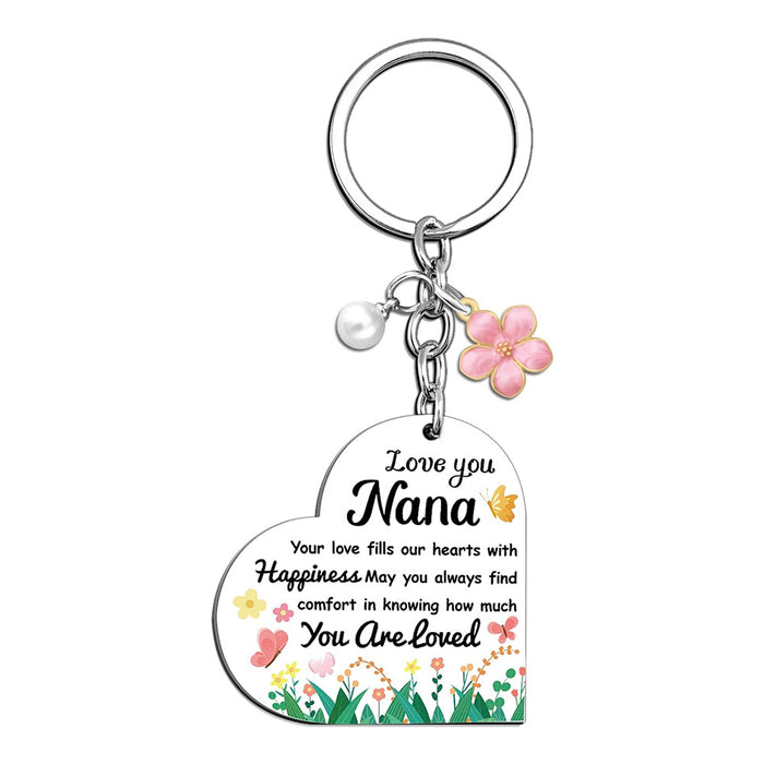 Wholesale Colored stainless steel keychain heart-shaped keychain