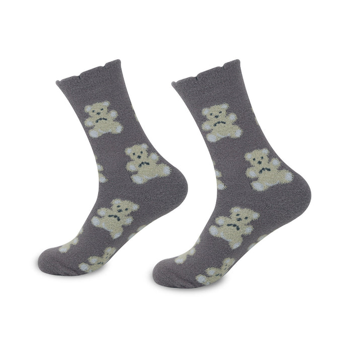 Wholesale Love Bear Middle Socks Girl Cartoon