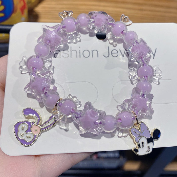 Wholesale Metal Pink Cat Head Star Candy Children' s Cartoon Bracelet Fashion Accessory MOQ≥3