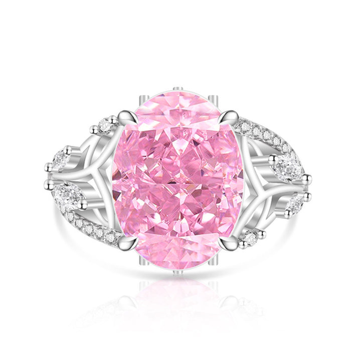 Wholesale Ice Flower Cut Floral Fairy Ring Real Gold Plated Copper White CZ Geometric Everyday Jewelry