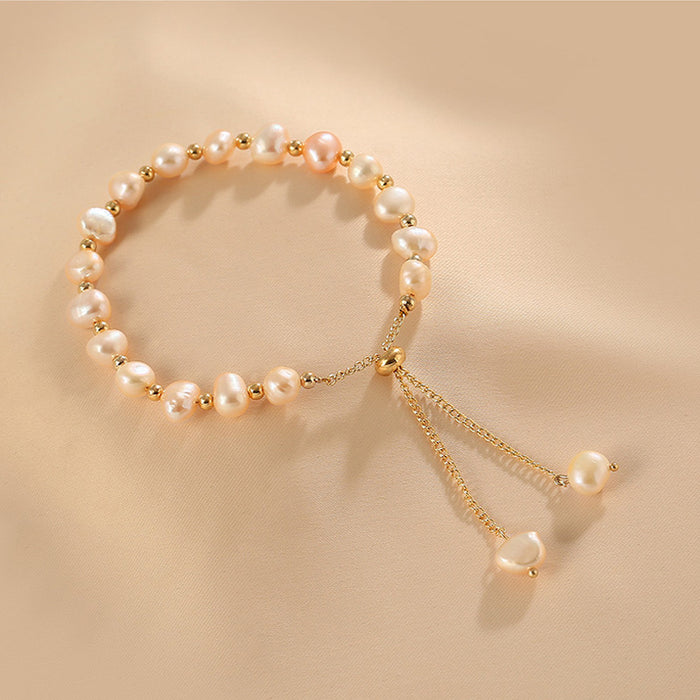 Wholesale Irregular Freshwater Imitation Pearl Bracelet Women's Pull-out Adjustable Bracelet